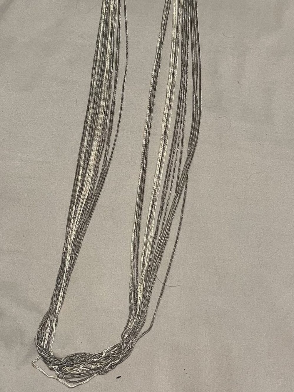 Kenneth Cole 18" Multi-Strand Silver Colored Necklace - like new